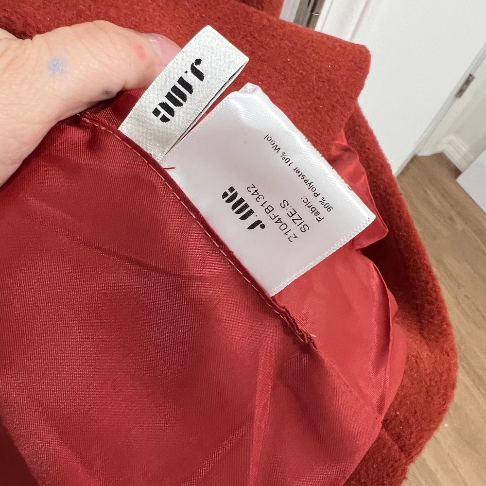 Red winter coat